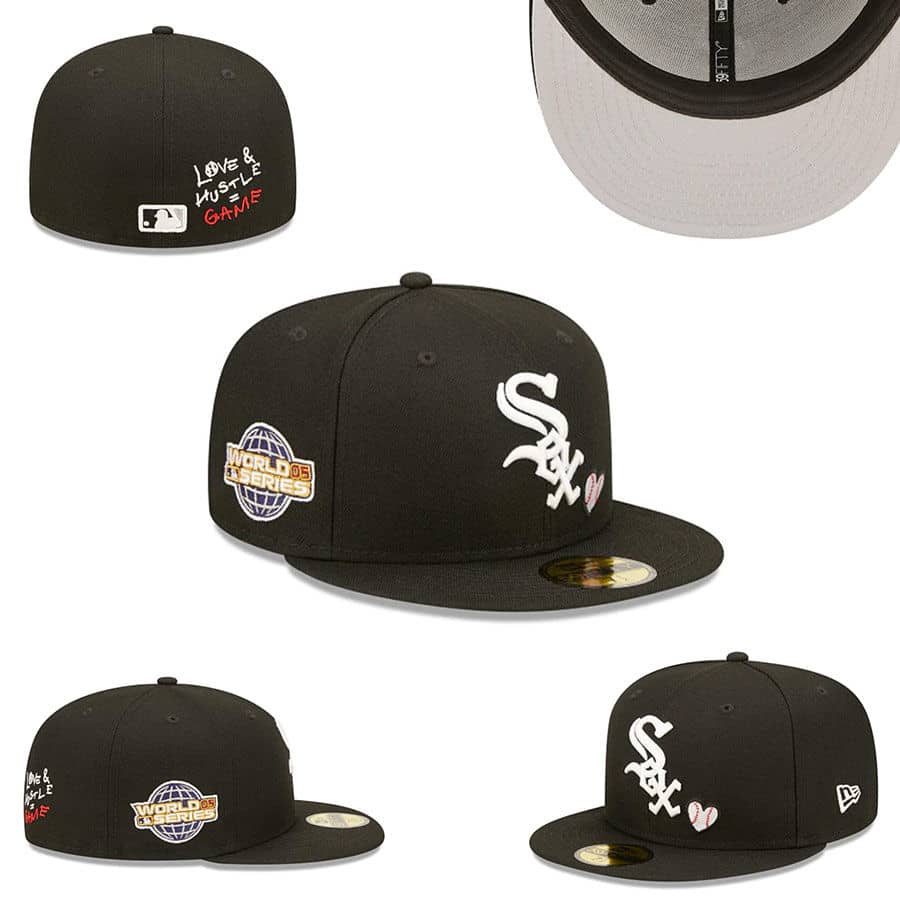 NEW ERA SOX HAT BLACK STITCH